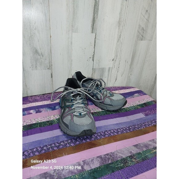 Asics Women's Gel Kahana 8 T6L5N Gray Blue Running Shoes Sneakers Size 7 - Picture 1 of 11